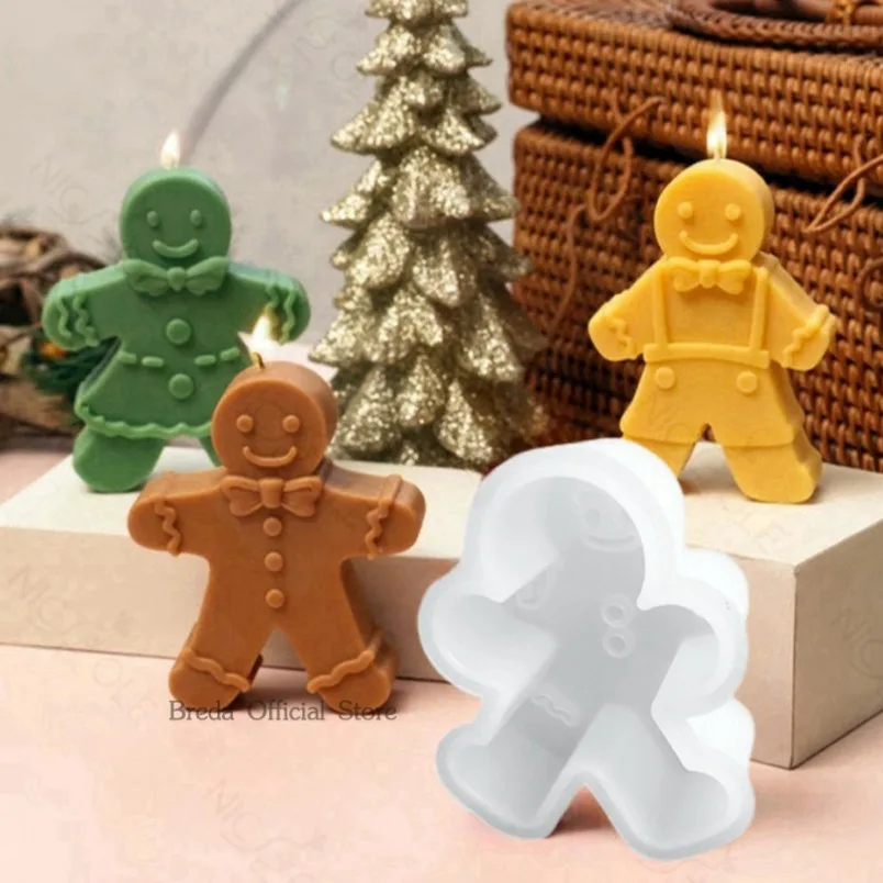 3D Printing Concrete - 3D Smile Gingerbread Man Silicone Candle
