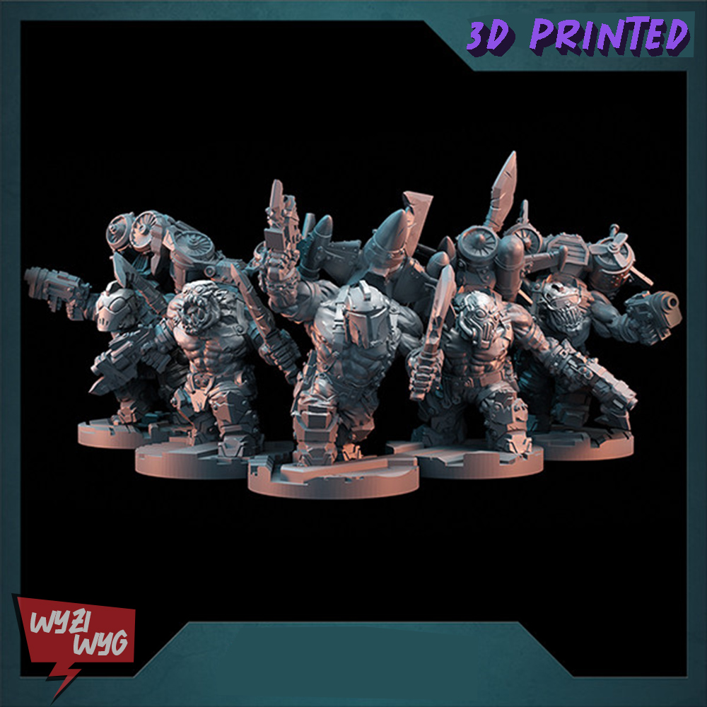 3D Printing Resin - Rocket Orcs Armour Miniature, Green Skin