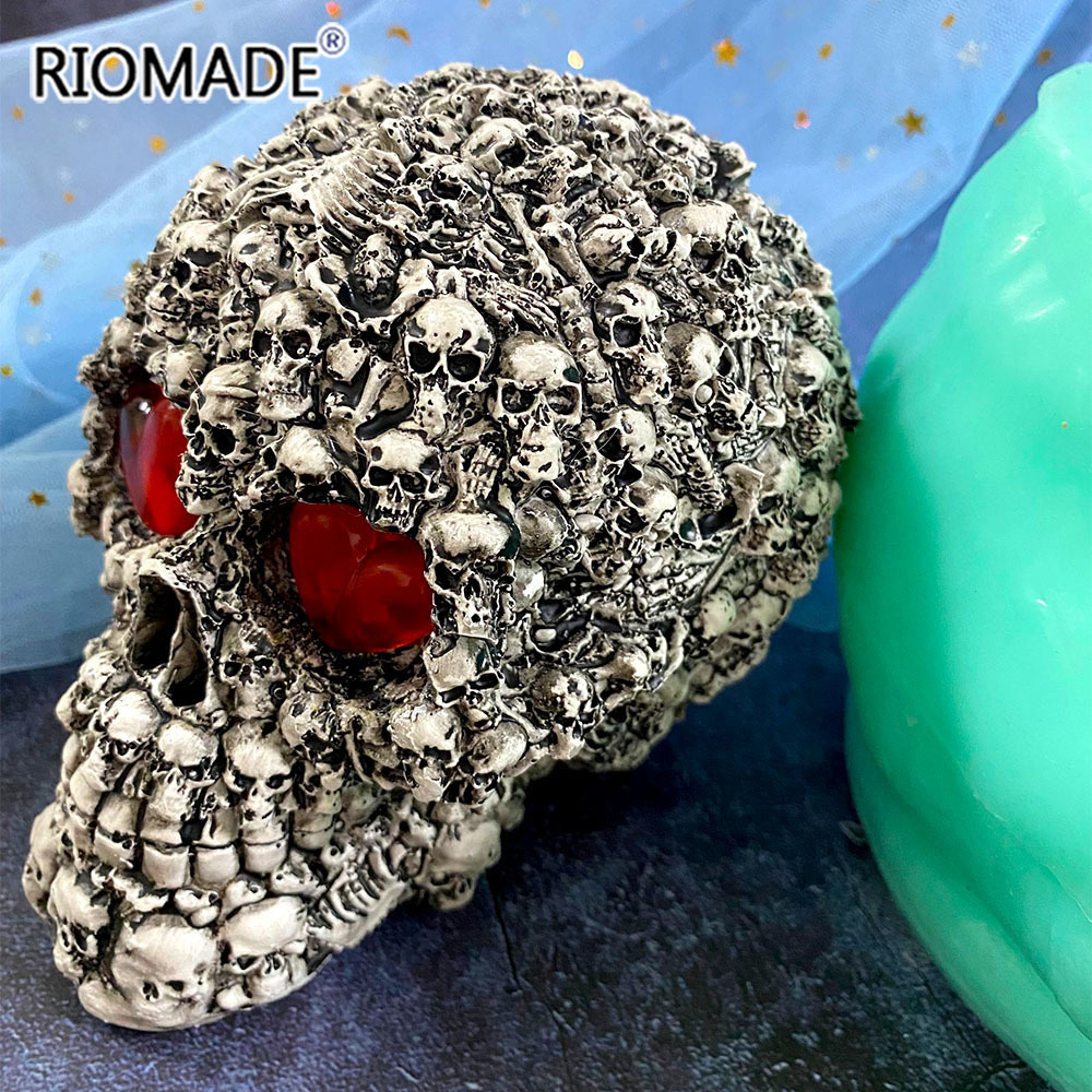 3D Printing Concrete - 3D Skull Silicone Mold Big Size