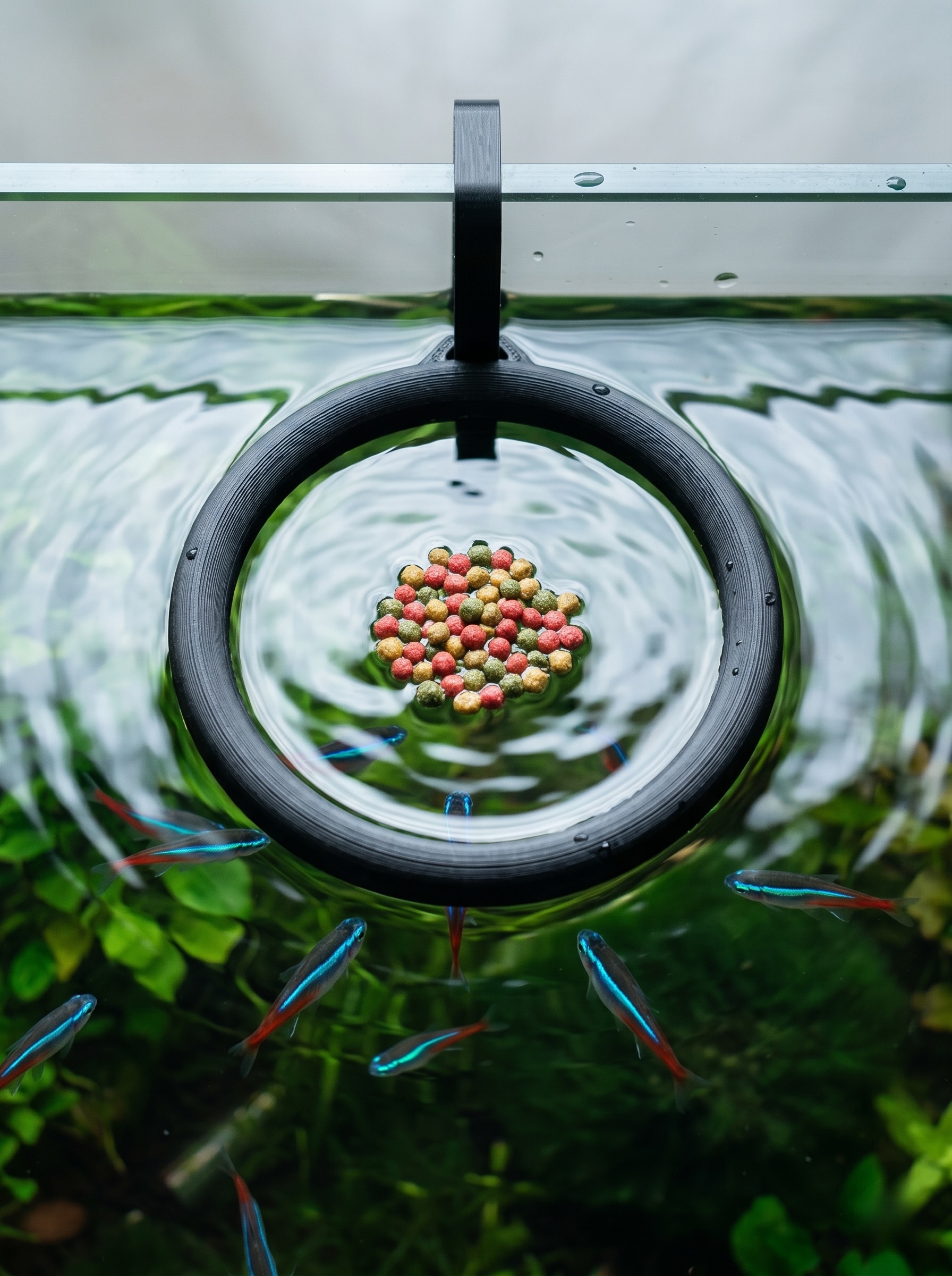 3D Printing In Food - 3D Printed Fish Feeding Ring Floating