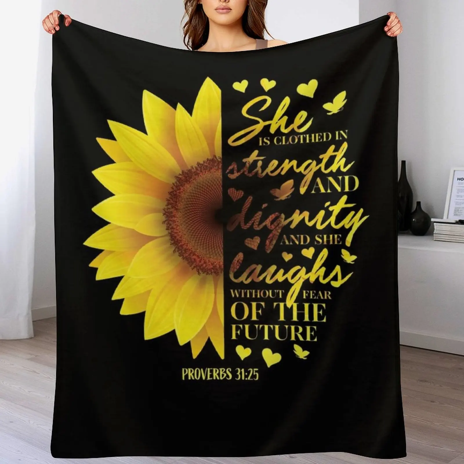 3D Printing Verse - Sunflower Christian Bible Verse Proverbs 31