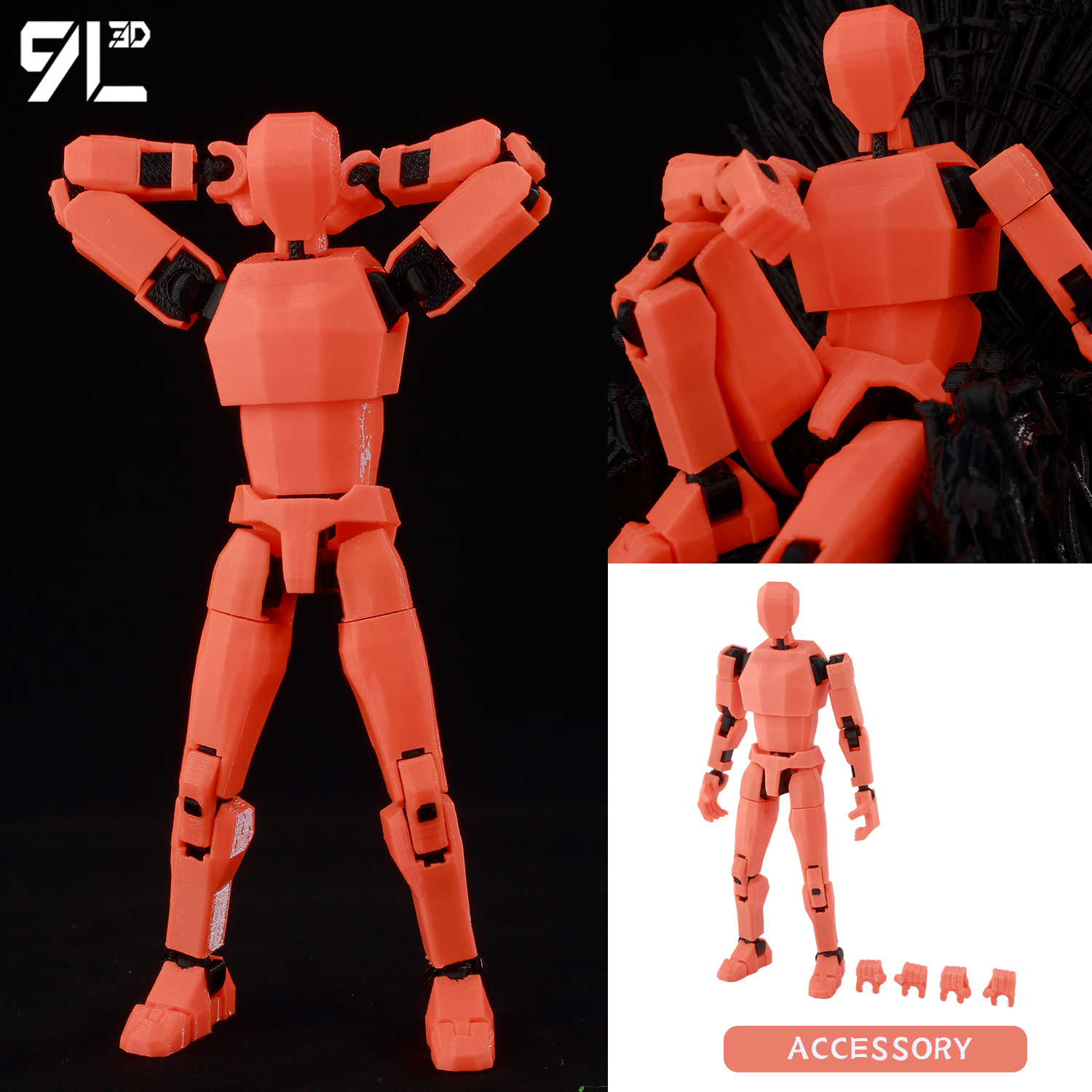 3D Printing Joint - 9L 3D Printed Articulated Dummy13 Lucky13
