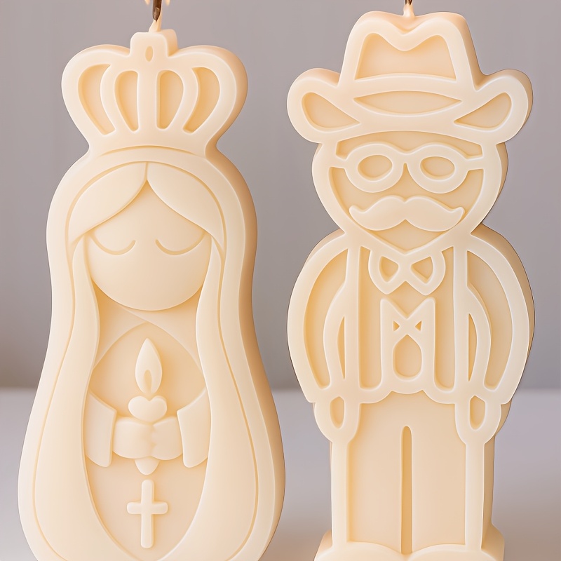 3D Printing Concrete - Virgin Mary and Cowboy Candle Mold