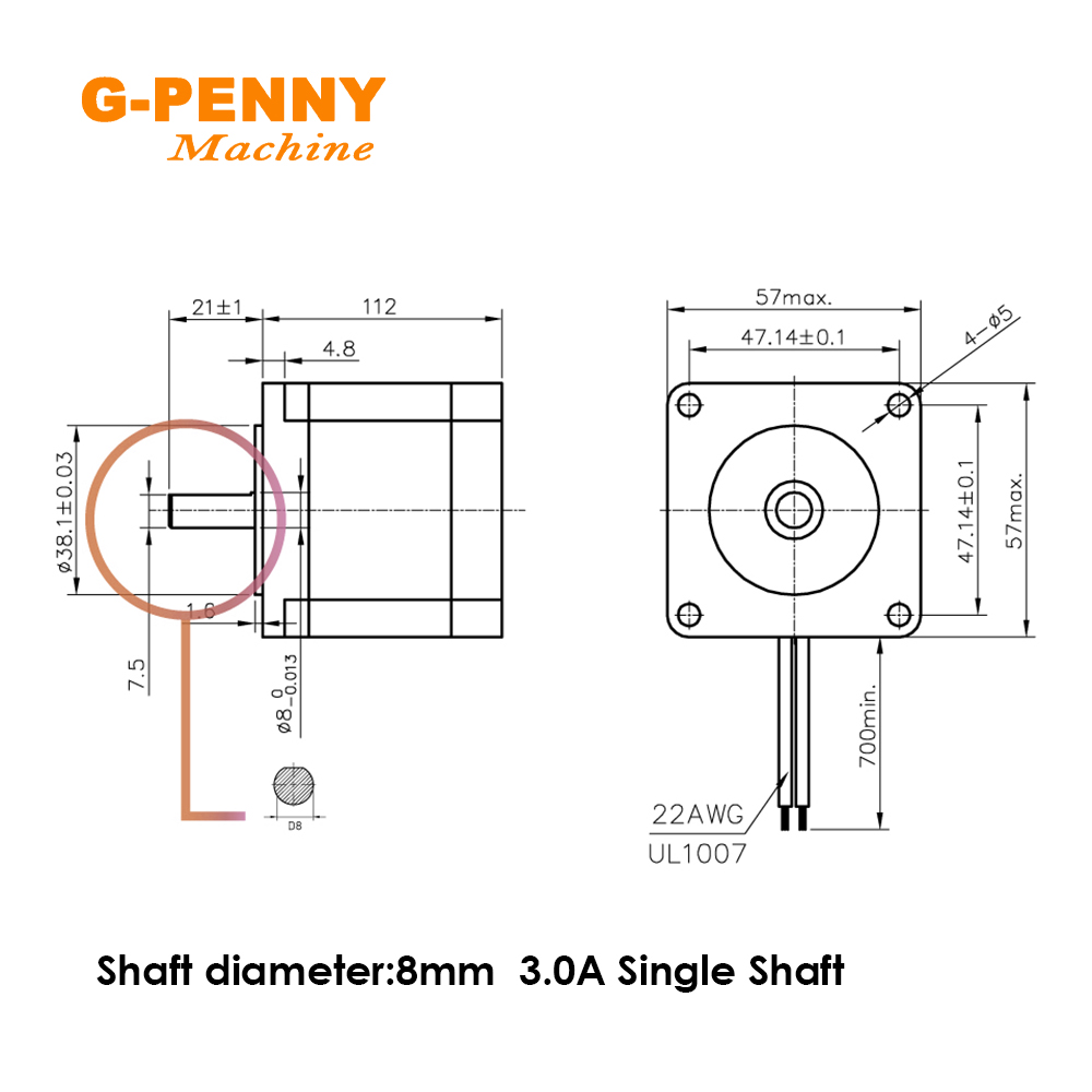 NEMA23 57x112mm 3Nm Stepper Mo - đánh giá và giá 3D Printing Maker