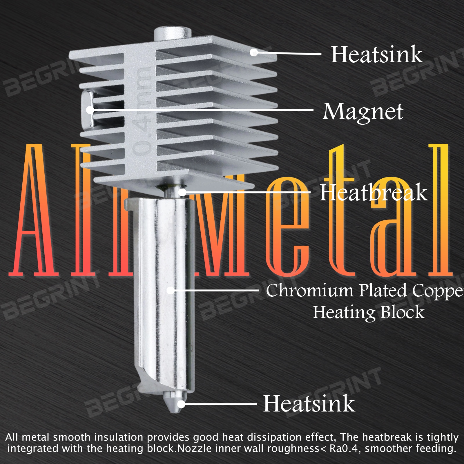 Upgraded Hotend Kit For Bamb L - đánh giá và giá Nozzle 0.4Mm Hardened
