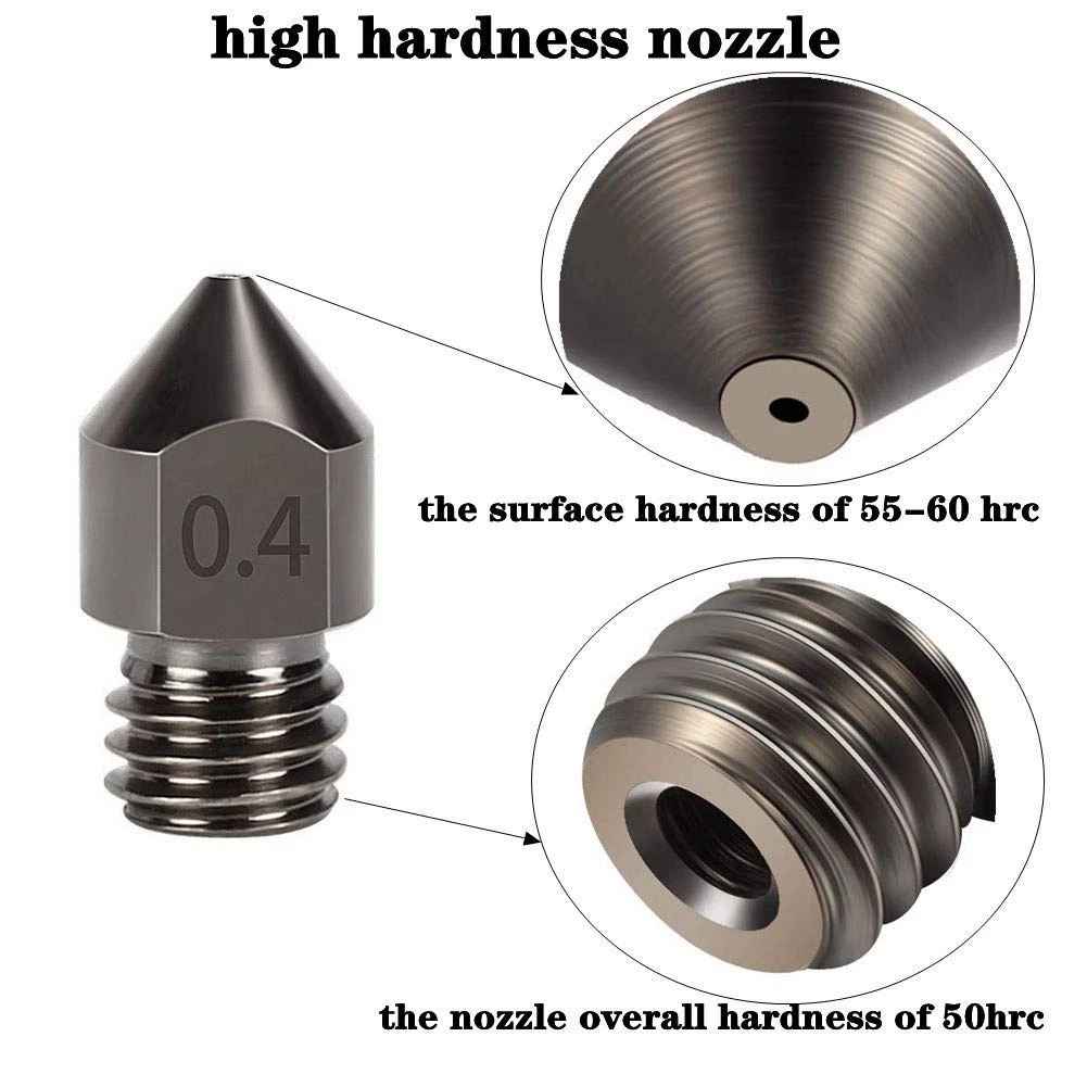 Super Hardened Steel Nozzle MK - đánh giá và giá 3D Printer Hotend Kit