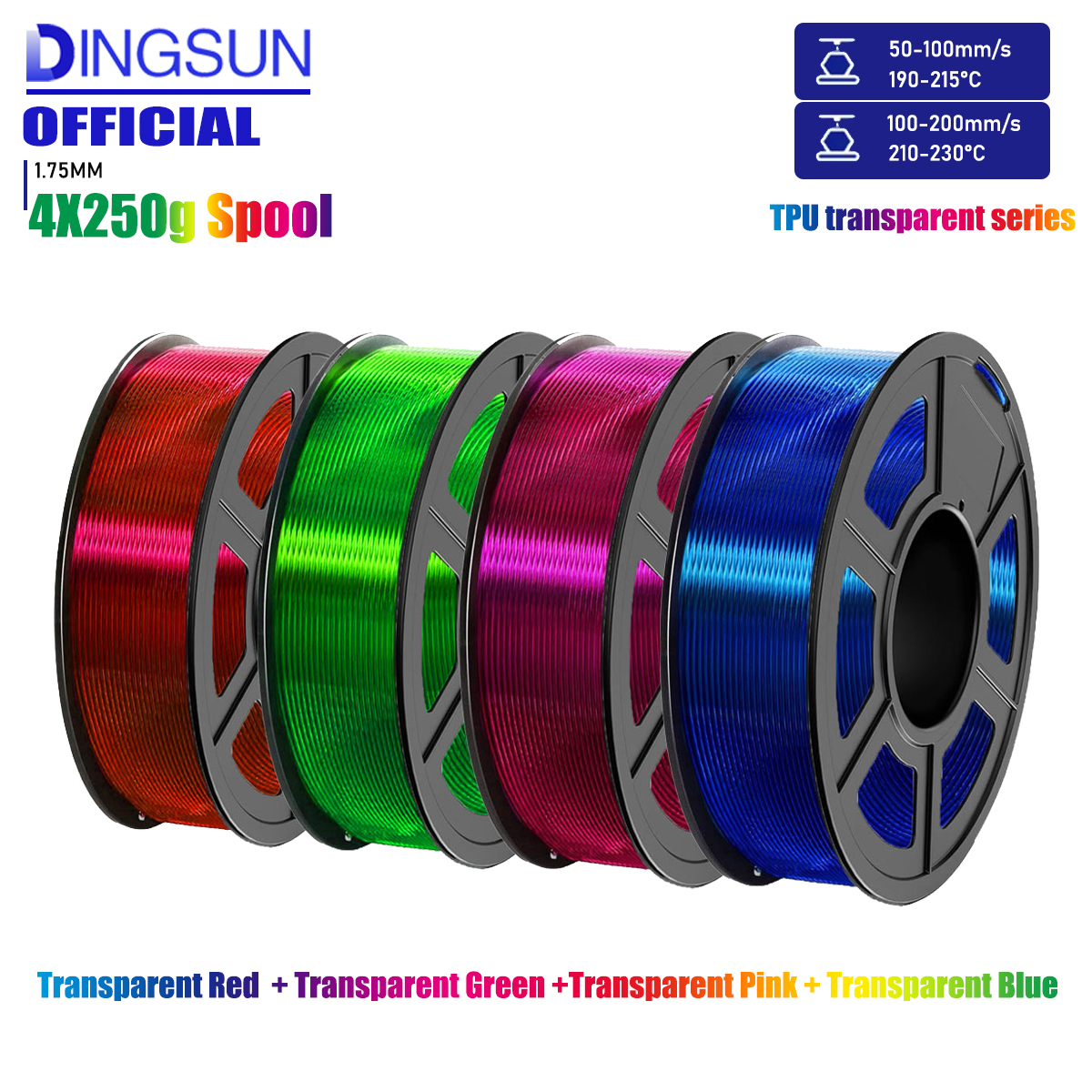 Transparent Series 1.75mm TPU  - đánh giá và giá 3D Printing Fdm