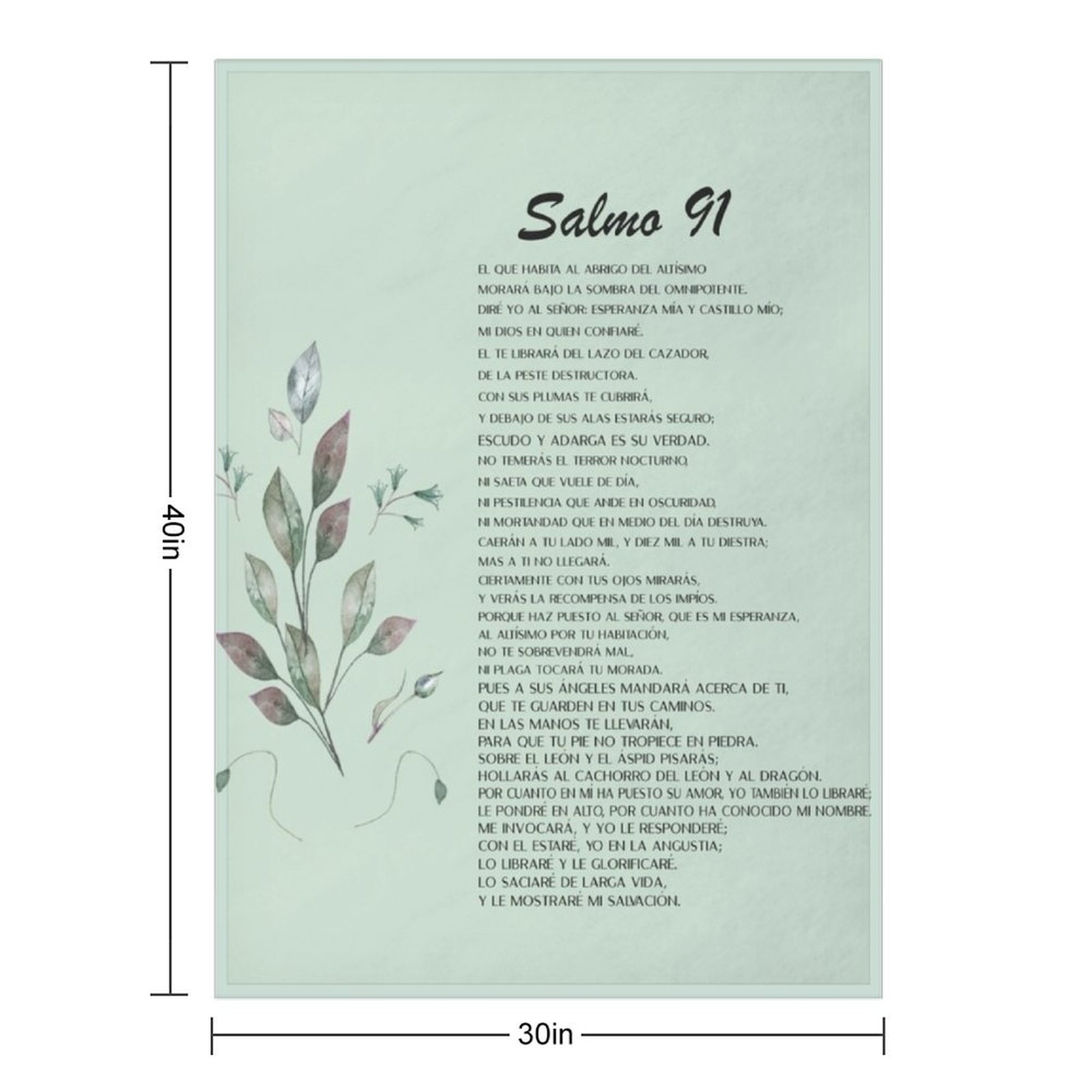 Salmo 91, Spanish Bible Verse  - đánh giá và giá 3D Printing Verse