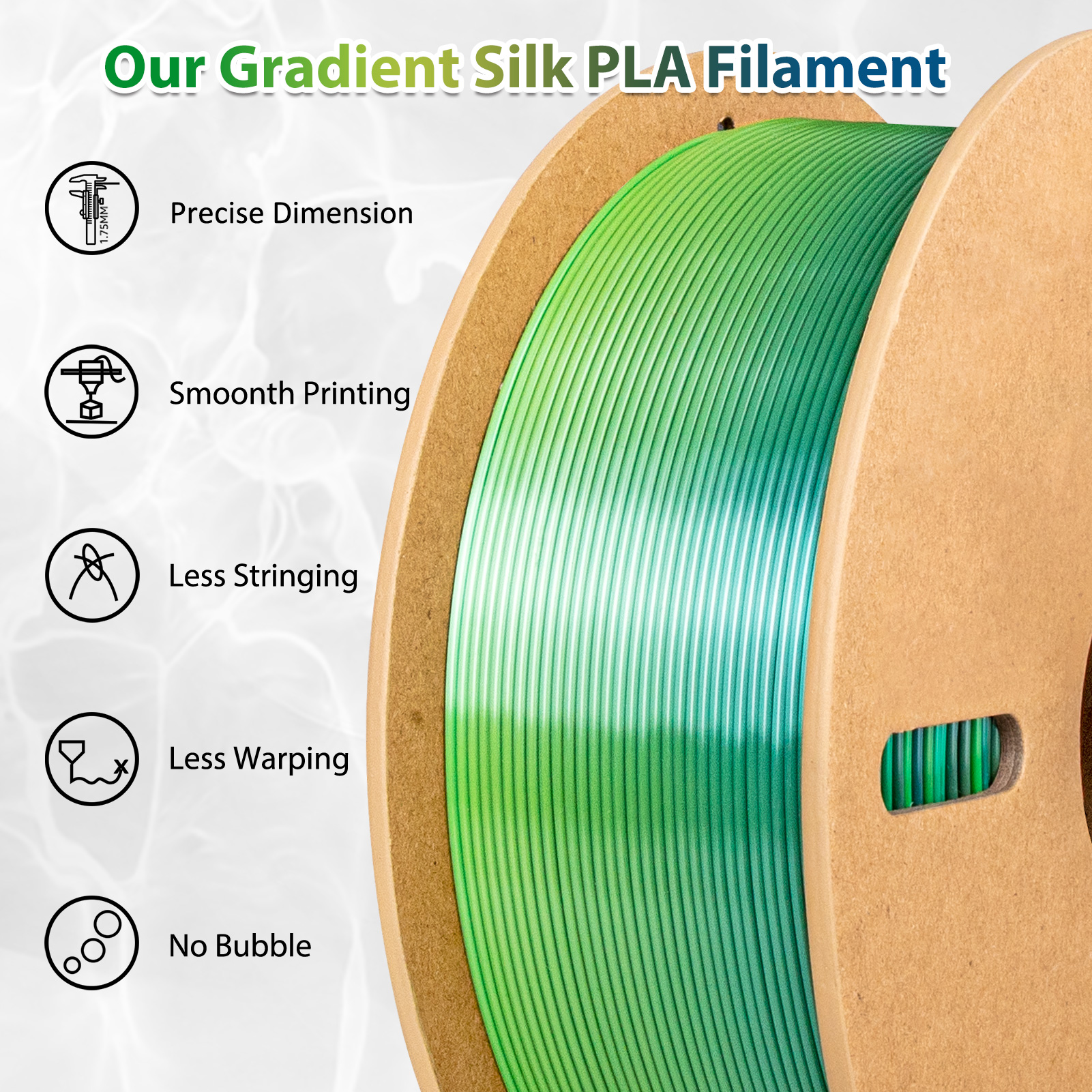 Silk Rainbow PLA Filament 1.75 - đánh giá và giá 3D Printing Fdm