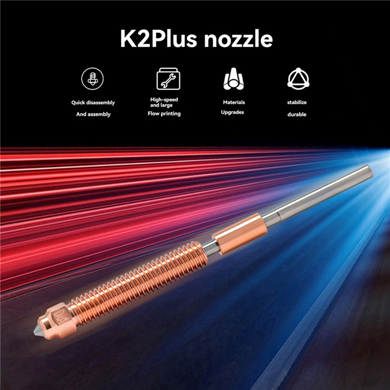 AS59 -4X For Creality K2 Plus  - đánh giá và giá Nozzle 0.4Mm Hardened