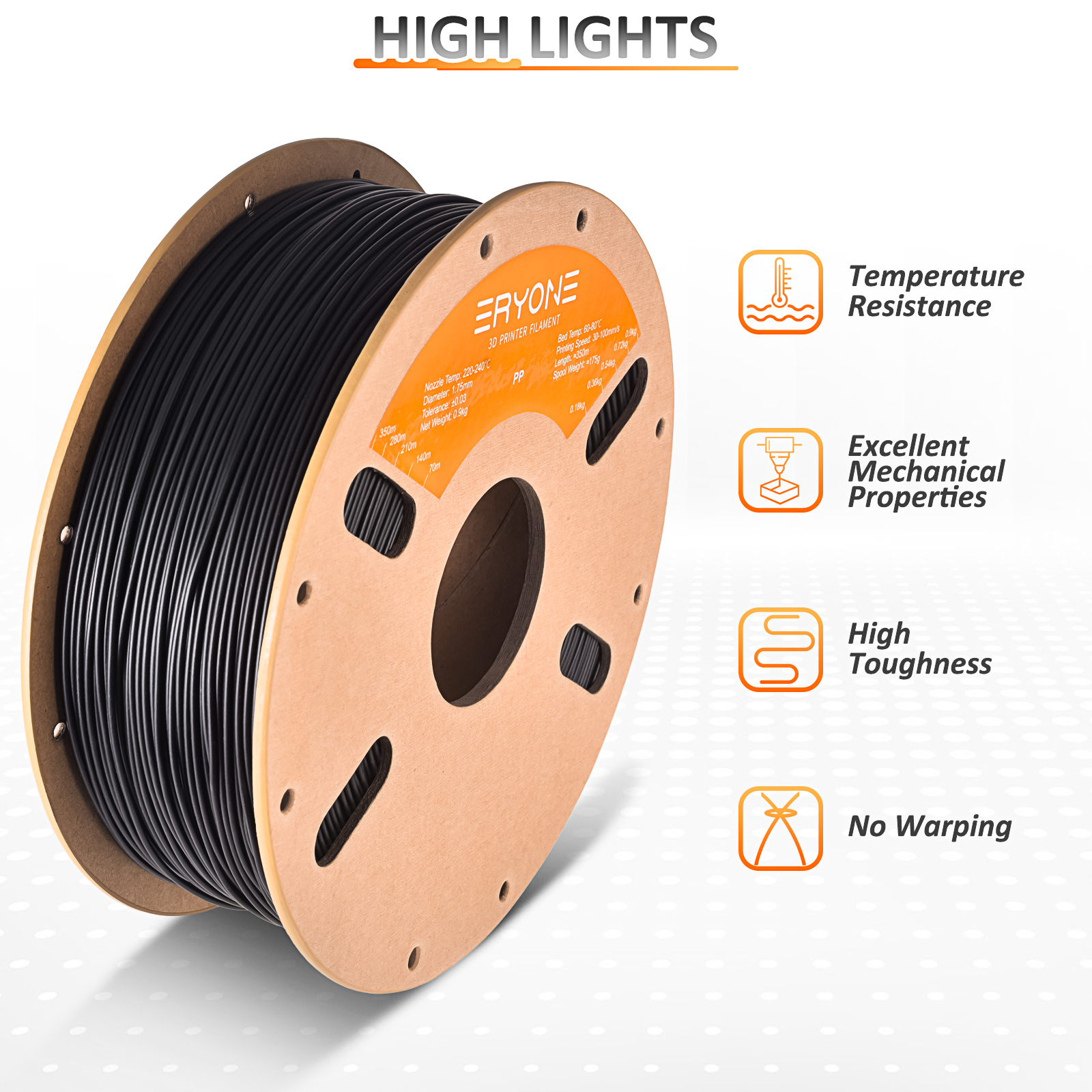 ERYONE Promotion PP Filament E - đánh giá và giá 3D Printing Fdm