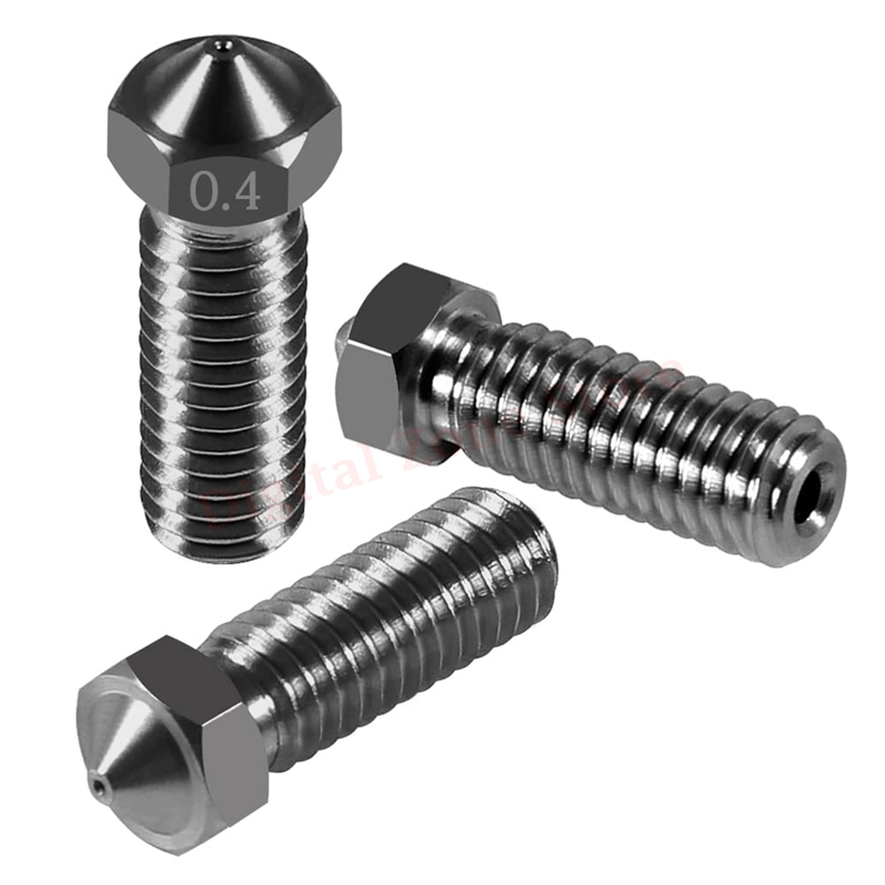 10pcs V6 Hardened Steel Volcan - đánh giá và giá Nozzle 0.4Mm Hardened