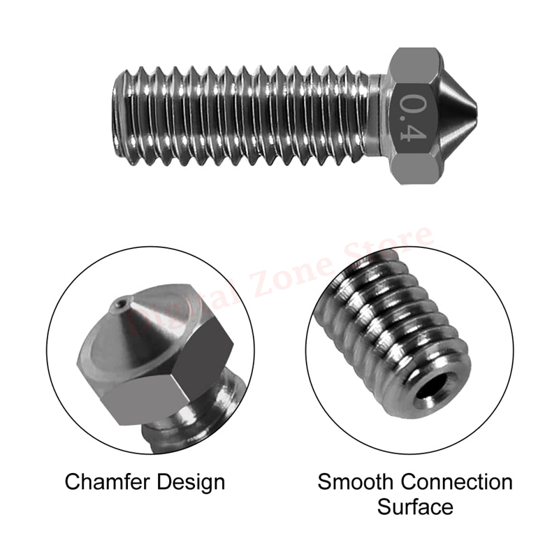 10pcs V6 Hardened Steel Volcan - đánh giá và giá Nozzle 0.4Mm Hardened