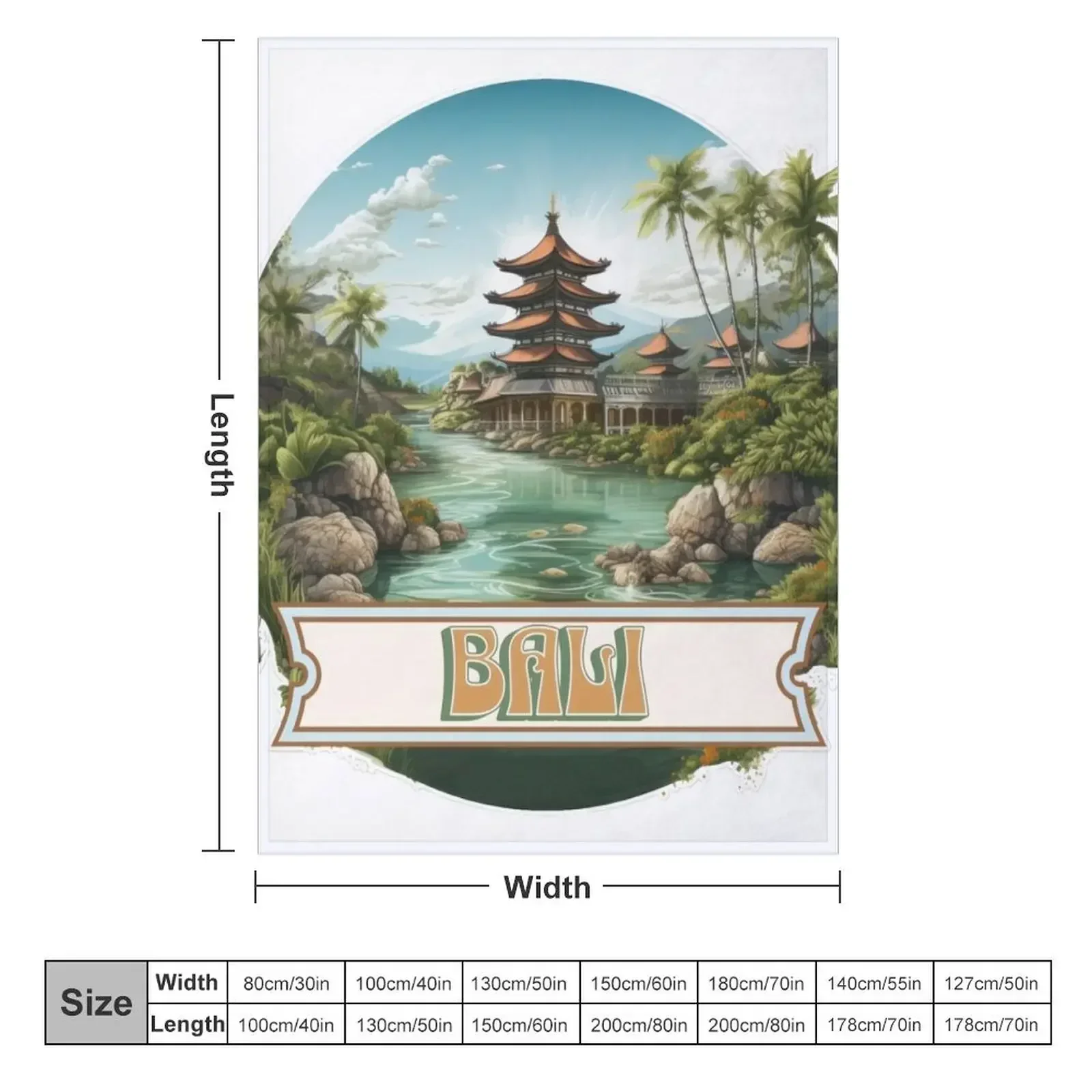 Bali Indonesia Throw Blanket P - đánh giá và giá 3D Printing Bali