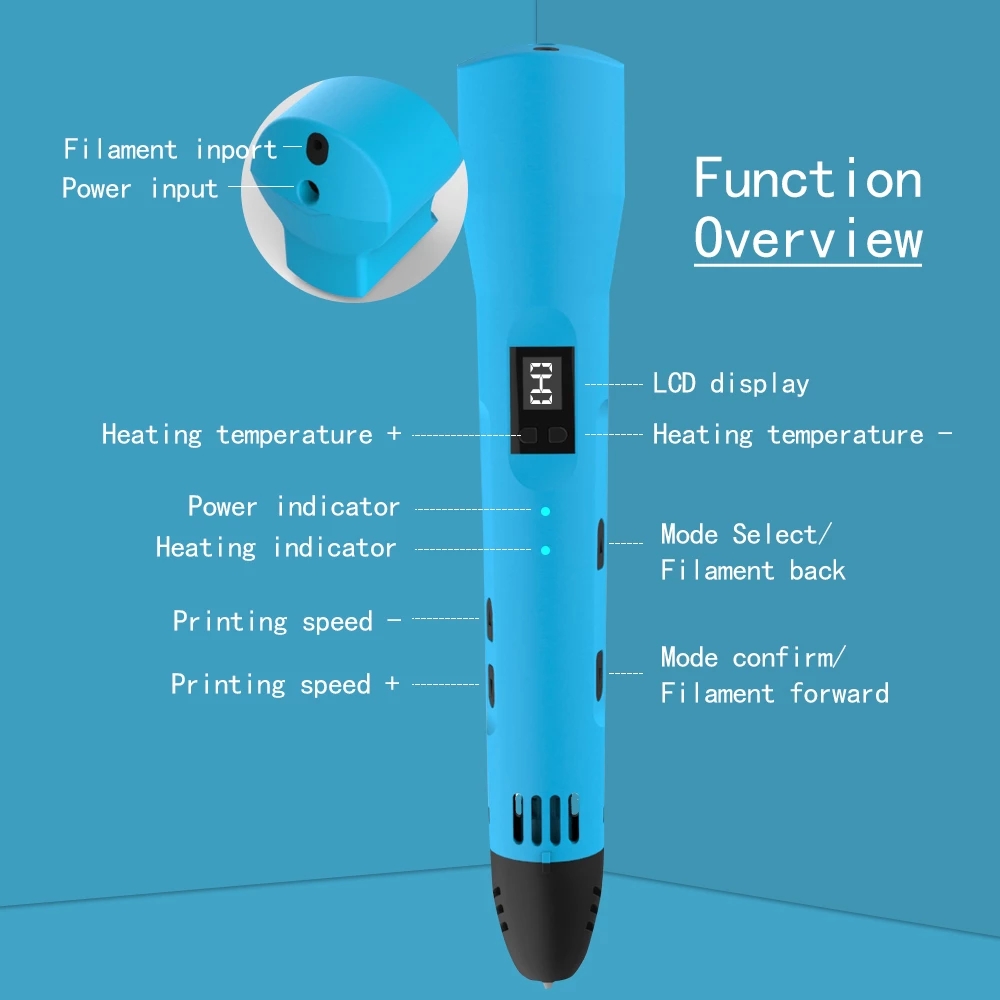 QCREATE 3D Printing Pen 1.75mm - đánh giá và giá 3D Printing Abs