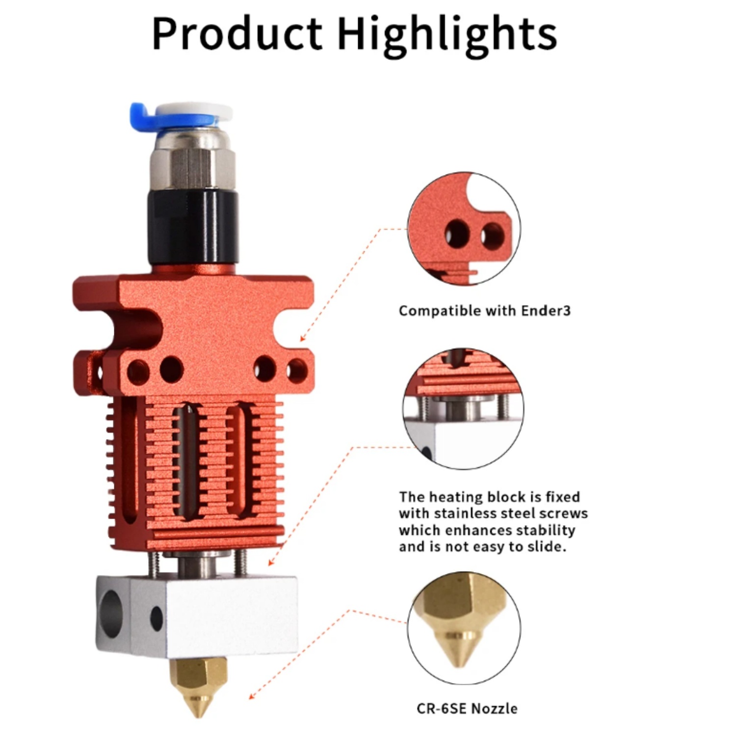 Creality CR-6 SE Hotend Kit, A - đánh giá và giá 3D Printer Hotend Kit