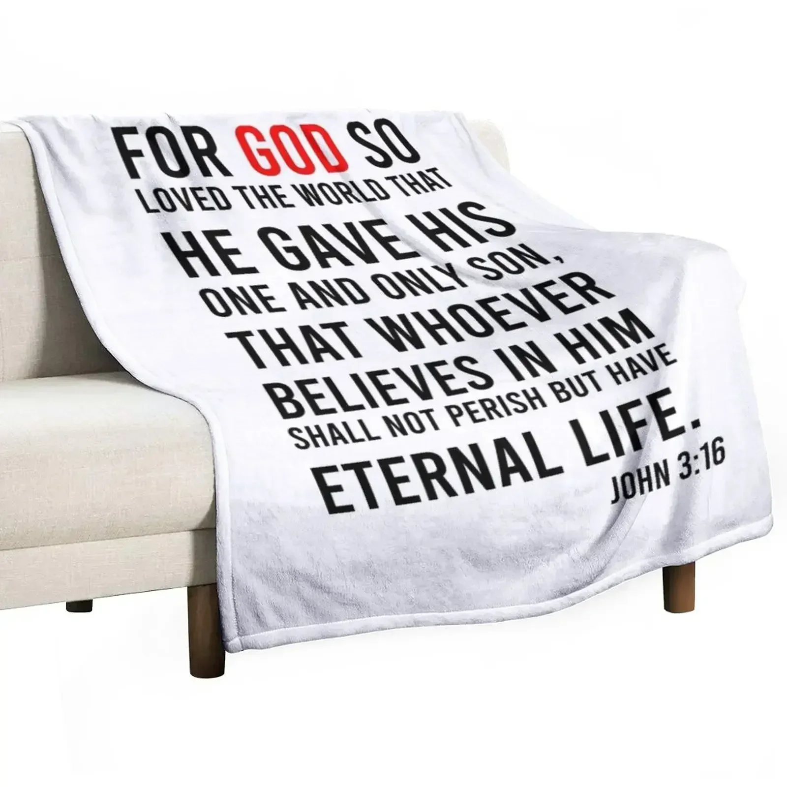 John 3:16 Bible Verse Throw Bl - đánh giá và giá 3D Printing Verse