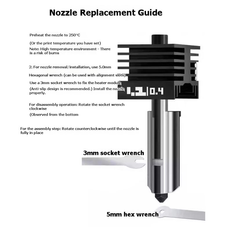 For Bambu Lab P2S/P2SC Compati - đánh giá và giá Nozzle 0.4Mm Hardened