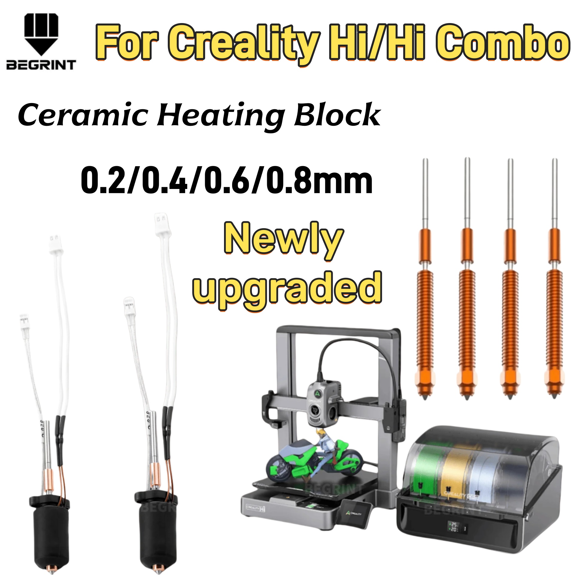 High Temp Ceramic Heater Hoten - đánh giá và giá 3D Printer Hotend Kit