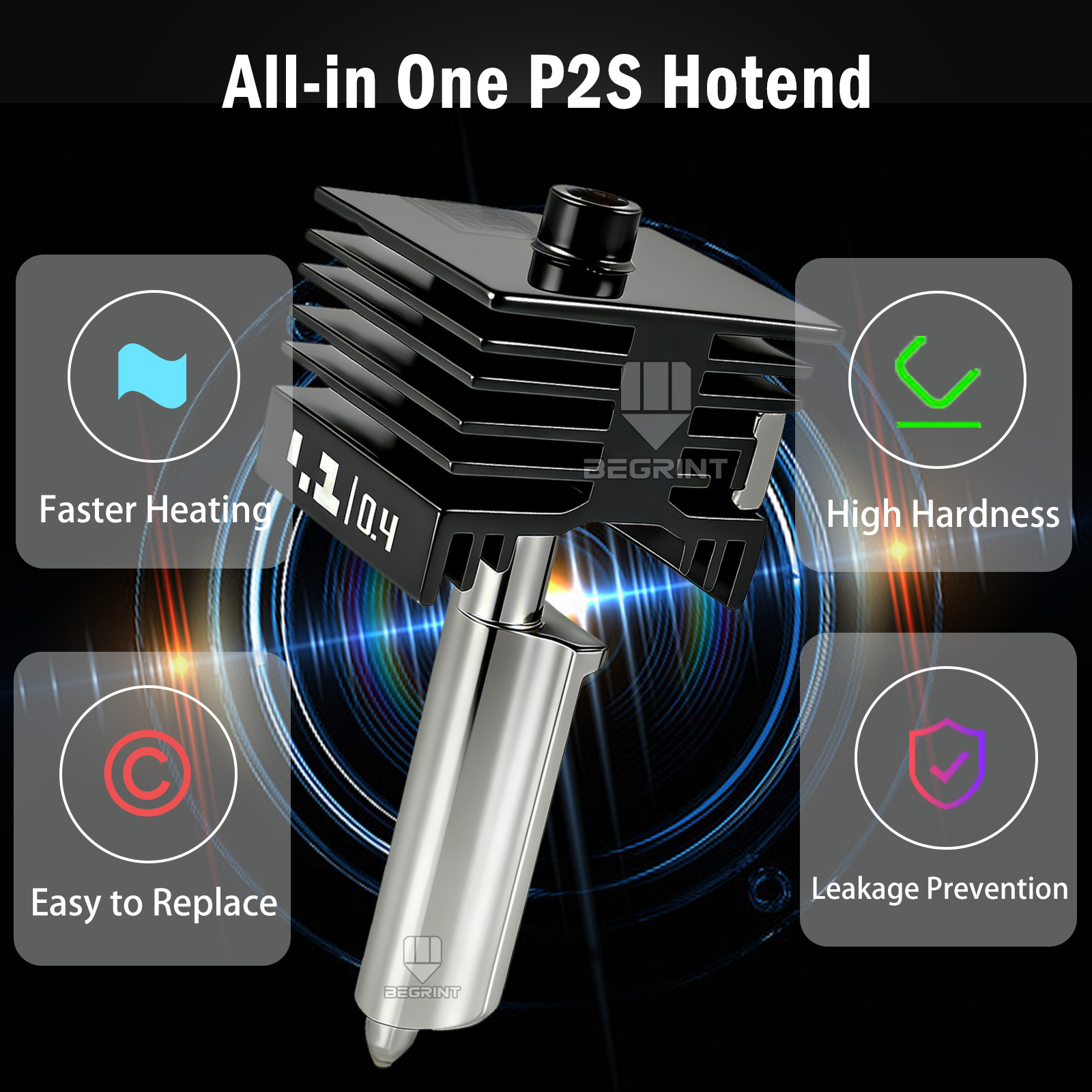 New Integrated Hotend For Bamb - đánh giá và giá Nozzle 0.4Mm Hardened