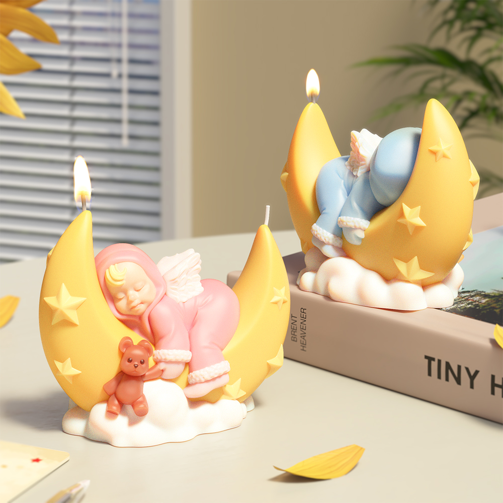 LZ085 3D Cute Moon Angel Candl - đánh giá và giá 3D Printing Concrete