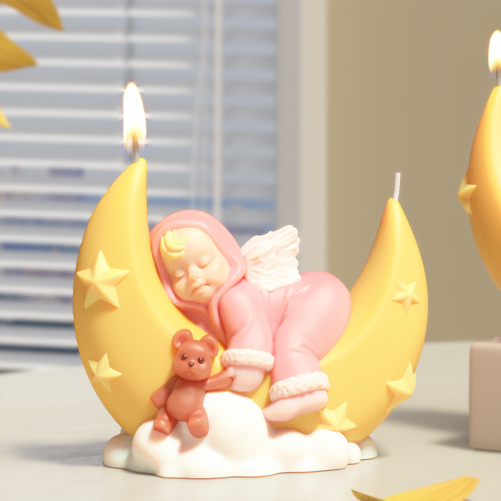 LZ085 3D Cute Moon Angel Candl - đánh giá và giá 3D Printing Concrete