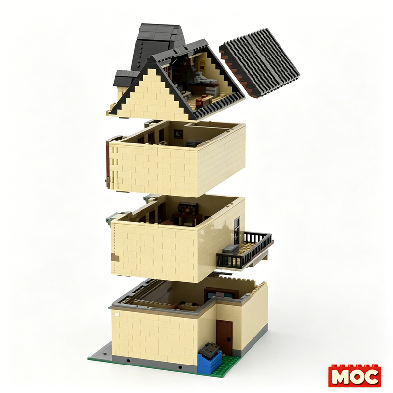 4418 Pcs Modular Town House Pr - đánh giá và giá 3D Printing Abs