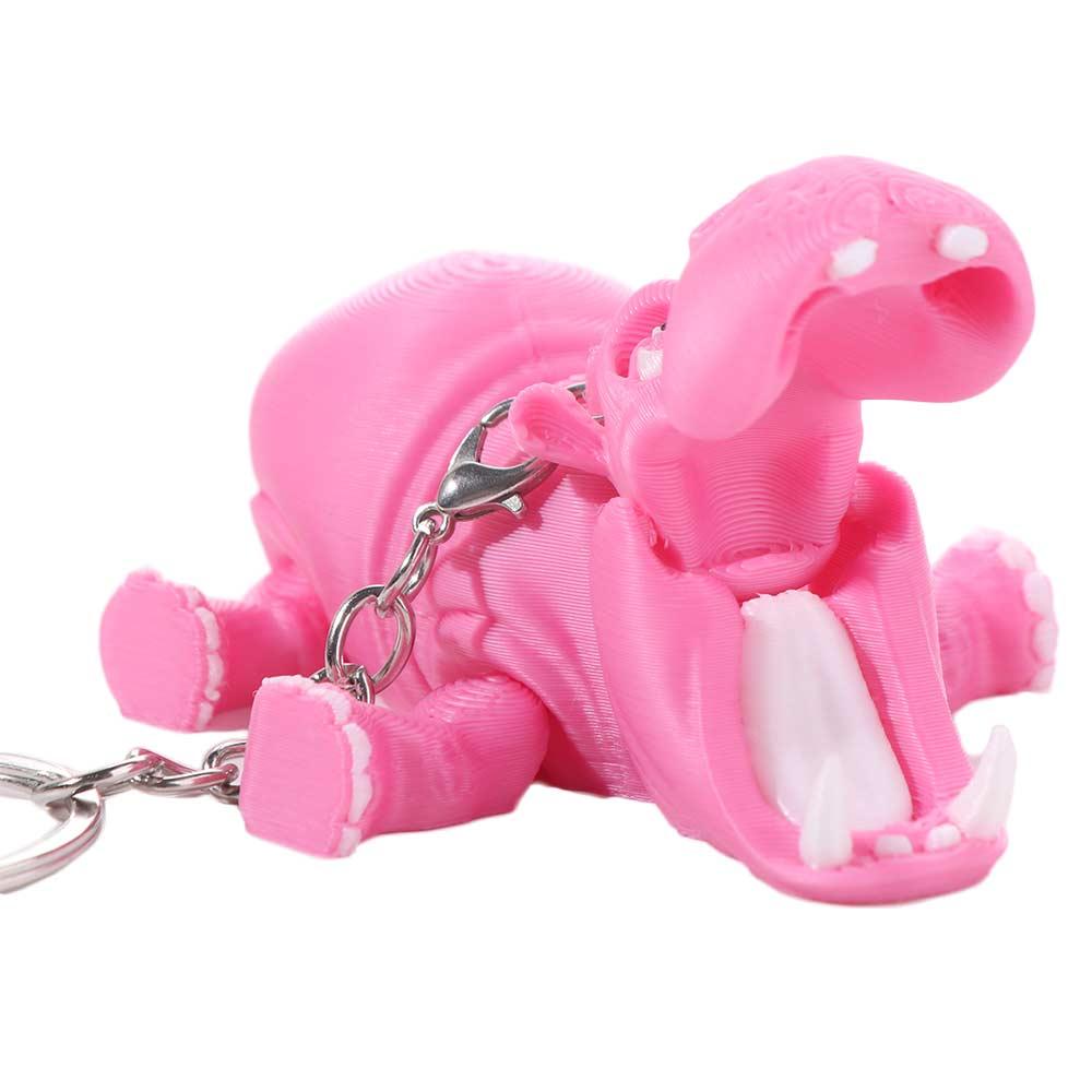 PLA Pink Hippopotamus Keychain - đánh giá và giá 3D Printing Joint