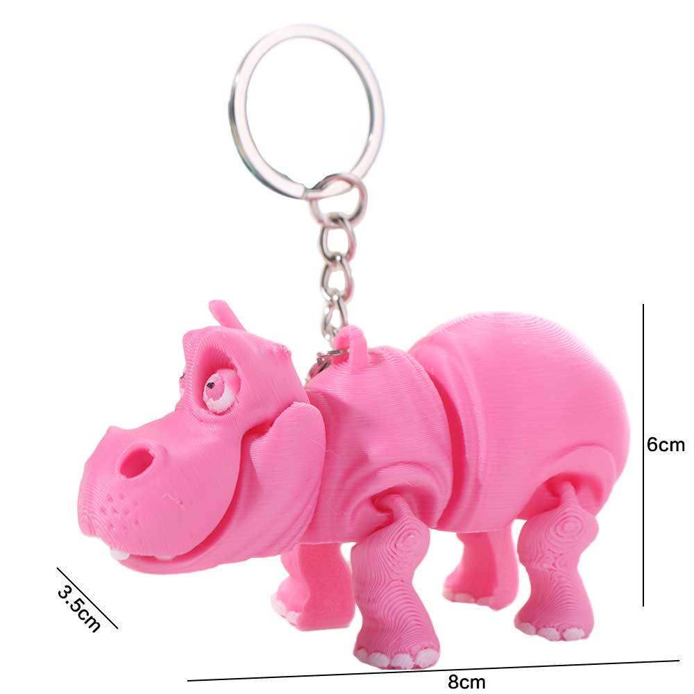 PLA Pink Hippopotamus Keychain - đánh giá và giá 3D Printing Joint