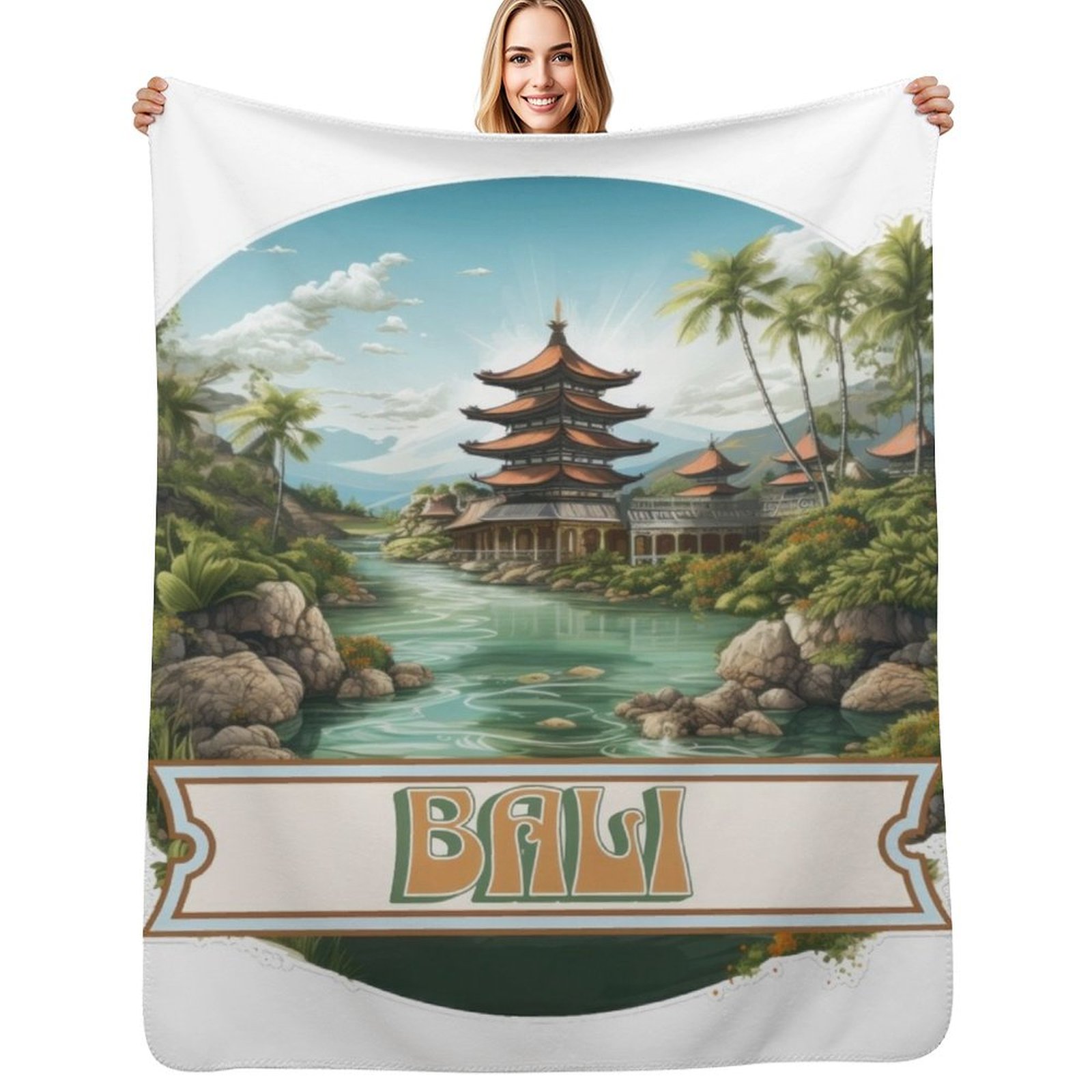 Bali Indonesia Throw Blanket A - đánh giá và giá 3D Printing Bali