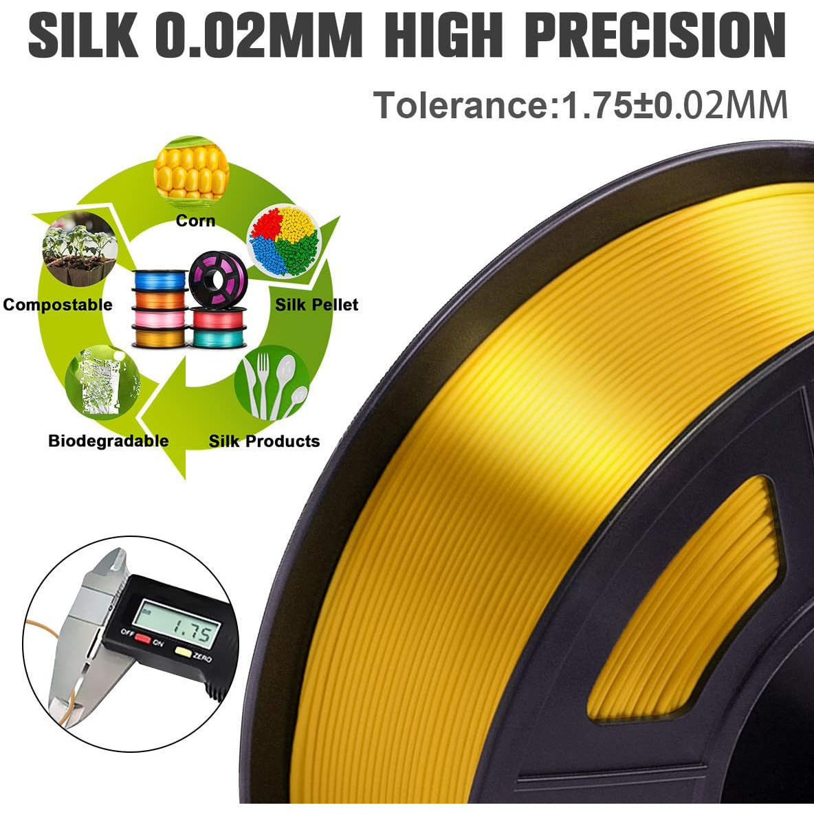 PLA Silk Gold 3D Print Filamen - đánh giá và giá 3D Printing Fdm