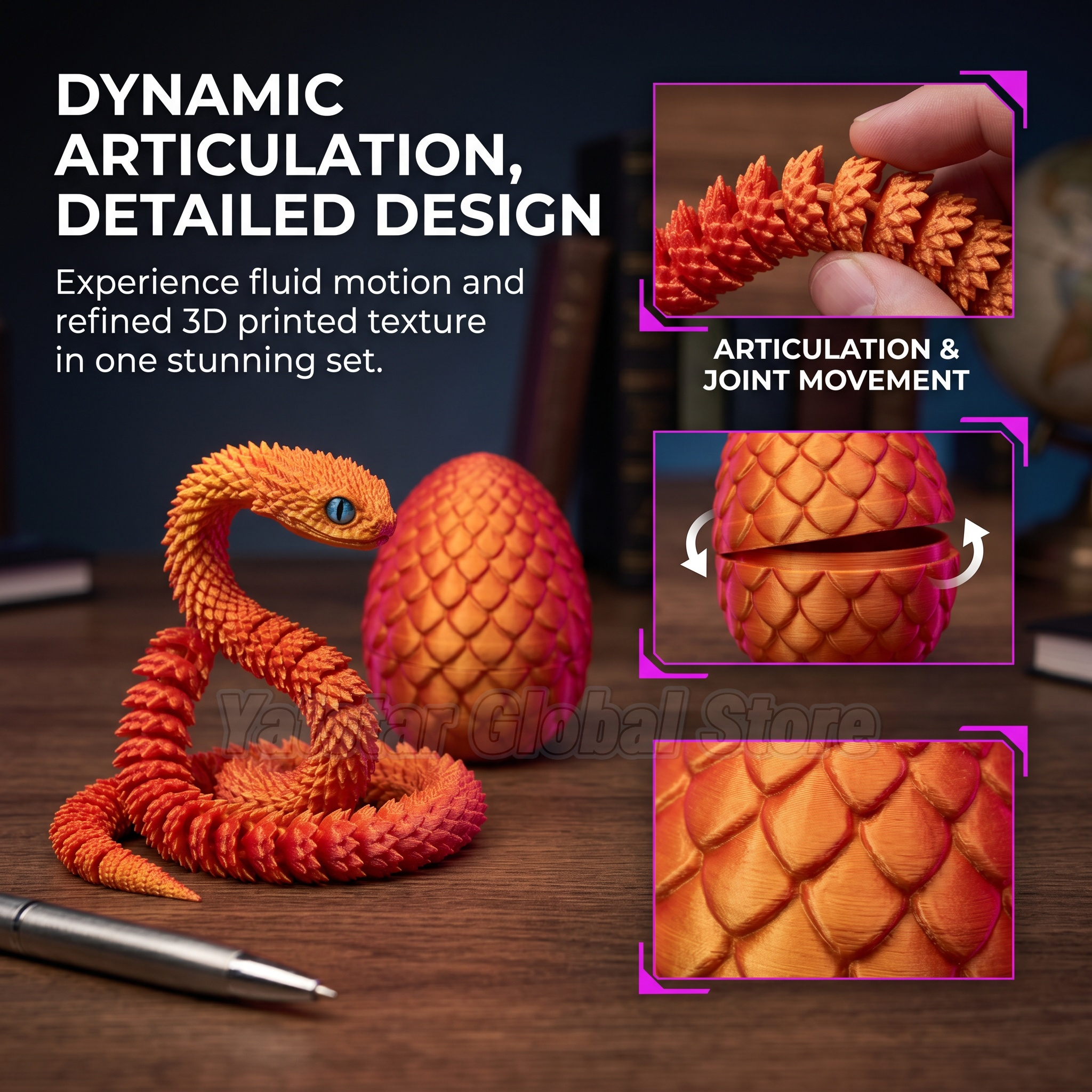 3D Printed Snake Egg Toy Creat - đánh giá và giá 3D Printing Joint